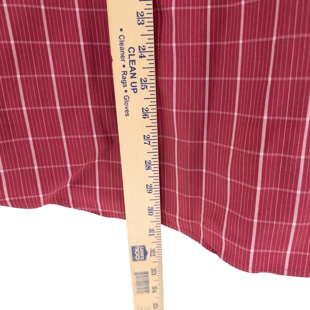 Antigua Arkansas Razorbacks Mens Large Button Down Shirt Red Plaid College NCAA - Picture 7 of 8